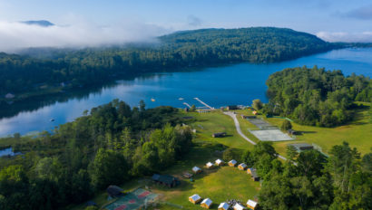 A aerial view of a the Hulbert/Lanakila property.