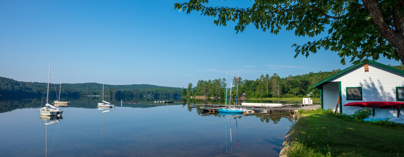 The Horizons boathouse and waterfront.