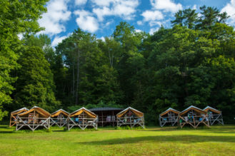 Platform tents.