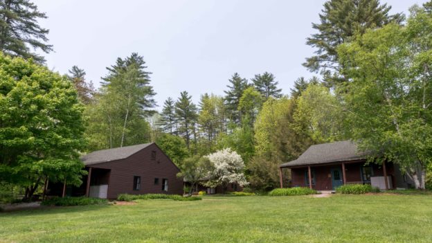 The outside of two Hulbert cabins.