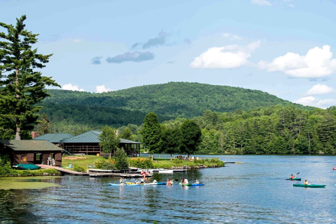 A view of the lake.