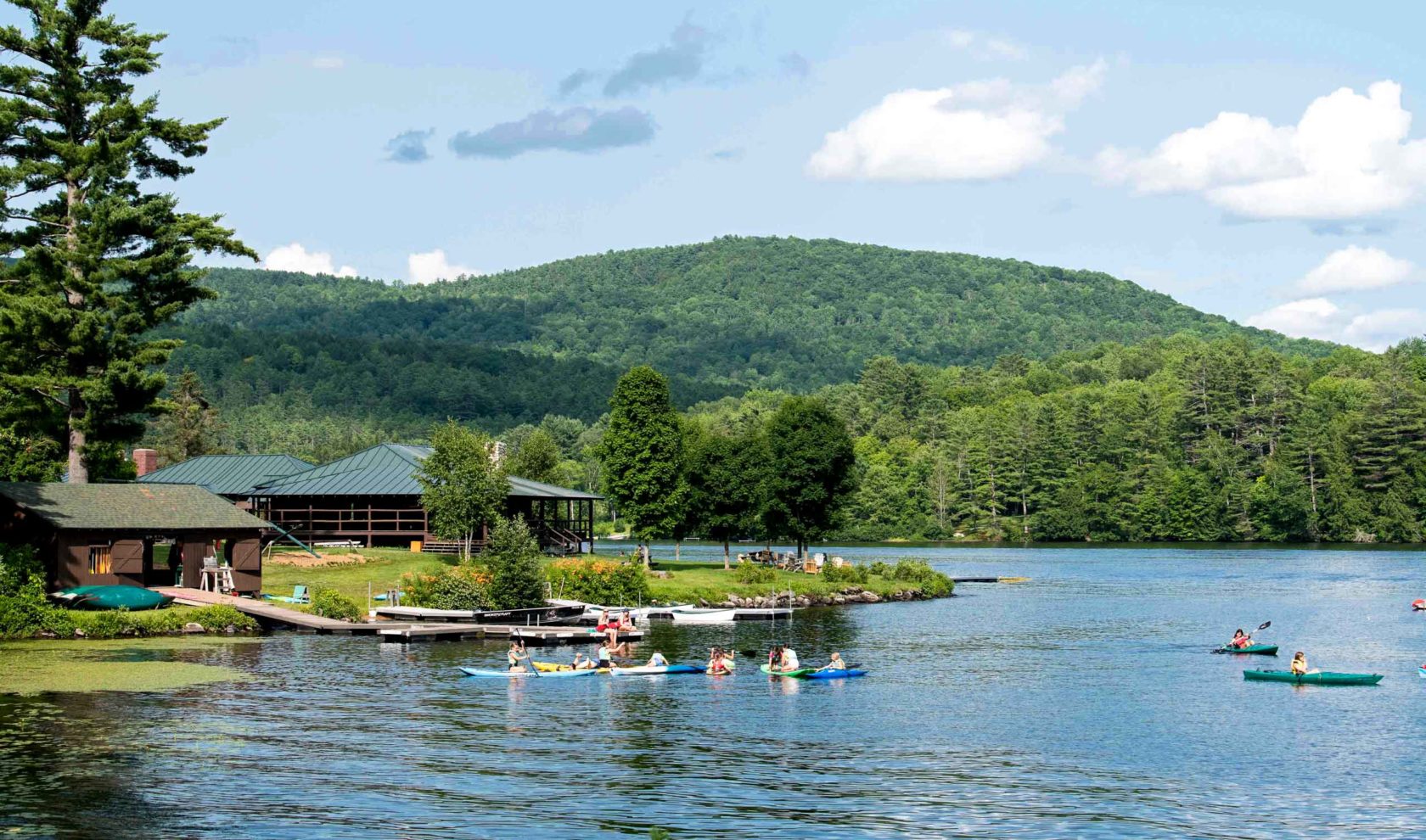 A view of the lake.