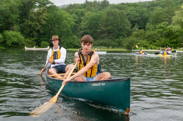 Campers canoeing.