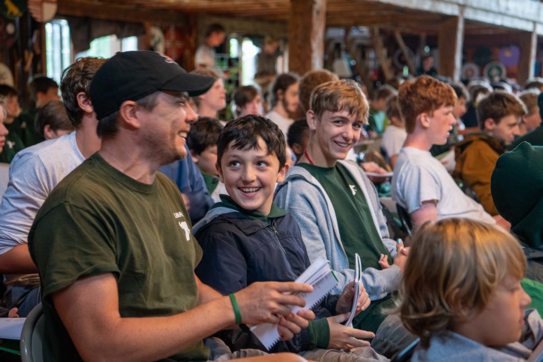 Campers during an assembly.