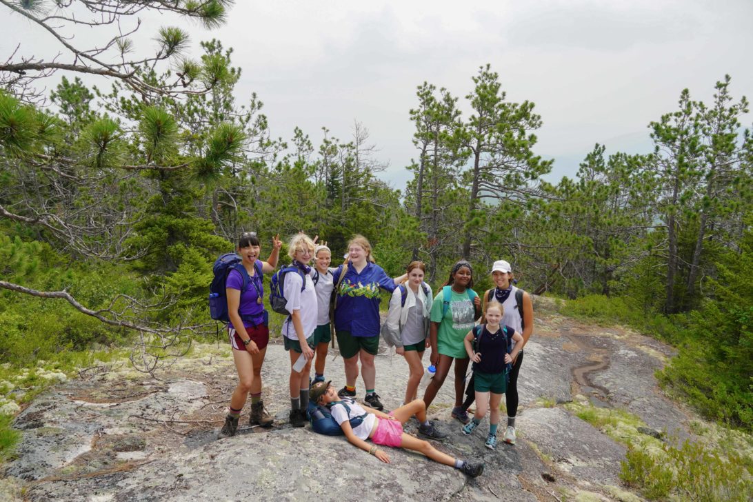 Campers hiking.