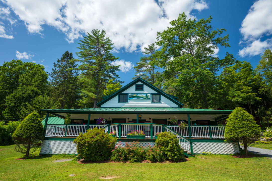 The outside of a house.