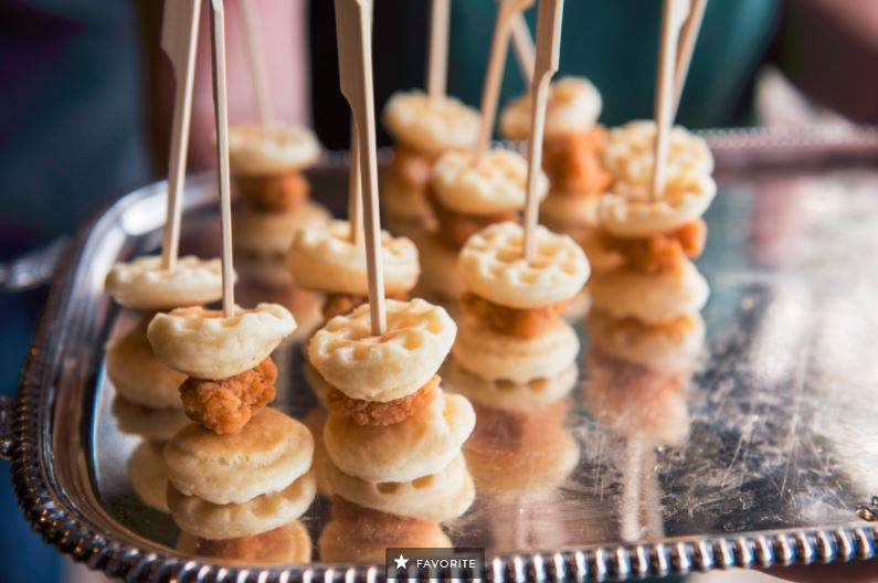 Chicken waffle sliders.